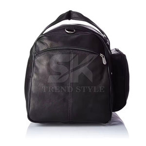 Leather <b>Carry</b>-<b>On</b> Duffle <b>Bag</b> with Adjustable Strap for Comfort and Style Functional Leather Travel Duffle <b>Bag</b> - Product Image 3