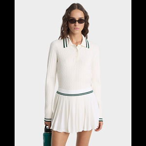 Women Tennis Skort Uniform Set Premium Sportswear Breathable Stretch Fabric Custom OEM Private Label Manufacturing Supplier - Product Image 2