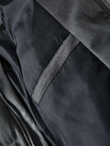 Nouveauté Veste matelassée d'hiver décontractée pour hommes de taille plus personnalisée en cuir chaud à bulles imperméables avec décoration en fourrure, vente en gros - Product Image 3