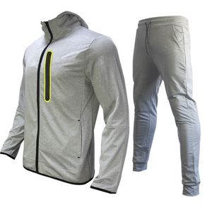 Chándal de diseñador para hombre, conjunto ajustado a prueba de viento, estilo de cremallera de dos piezas, ropa deportiva informal de alta calidad al por mayor - Product Image 4