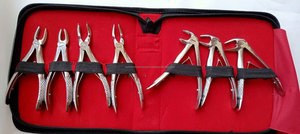 Kit de forceps d'extraction dentaire pour enfants, 7 pièces, pour incisives supérieures et inférieures, prémolaires, molaires, racines (pédiatrique), ergonomique, manuel, en acier inoxydable - Product Image 3