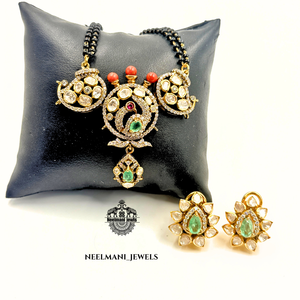Colgante de Pavo Real Mangal Sutra, Joyería Coleccionable Cultural - Product Image 6