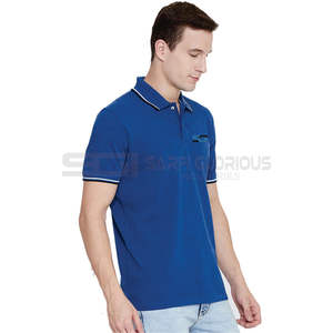 El fabricante proporciona un polo de tela de punto cómodo y suave personalizado para hombre, camiseta de golf de manga corta de verano - Product Image 5