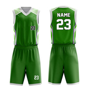 ชุดกีฬาบาสเก็ตบอลชุดบาสเก็ตบอลคอวีผ้าตาข่ายแท้ปักลายแนววินเทจ - Product Image 4