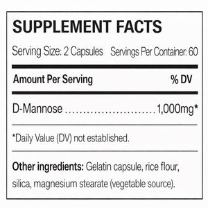 Cápsulas <span class=keywords><strong>de</strong></span> D-Manosa Veganas Orgánicas Sin Gluten <span class=keywords><strong>de</strong></span> Fábrica con Certificación ISO, Marca Privada, Dosis <span class=keywords><strong>de</strong></span> 1000 mg <span class=keywords><strong>para</strong></span> el Bienestar y Mantenimiento <span class=keywords><strong>de</strong></span> la Salud en Adultos - Product Image 6