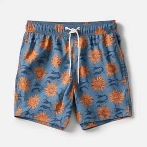 Shorts de Playa Casuales para Hombre, Personalizados con Estampado, 5 Pulgadas de Entrepierna, Cintura Baja, Secado Rápido, Sublimación Sólida, Poliéster Ecológico, OEM - Product Image 5