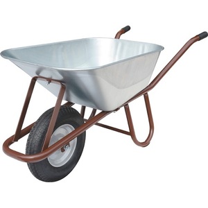 MBA 90L Garden Hand Tools Deep <b>Trough</b> Wheelbarrow with Pneumatic Tire Steel Rim Ball Bearing - Product Image 1