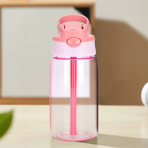 SilverJet <b>Kids</b> Plastic Water Bottle 480ml With Straw For School Outdoor Sport Use - Product Image 3