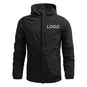 Chaqueta cortavientos impermeable para exteriores para hombres y mujeres, logotipo personalizado, estilo informal, cierre de cremallera, servicio OEM de talla grande para invierno - Product Image 1