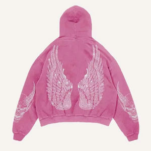 Nouveau Hoodie Personnalisé Imprimé et Brodé à la Main 2024 pour Hommes et Femmes, Coupe Classique, Style Hip-hop Y2K K-Pop, Teint Uni - Product Image 4