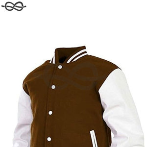 Hommes American Letterman Baseball School Team Varsity Jacket Noir Laine et Noir Manches en cuir véritable Lignes noires/rouges - Product Image 2