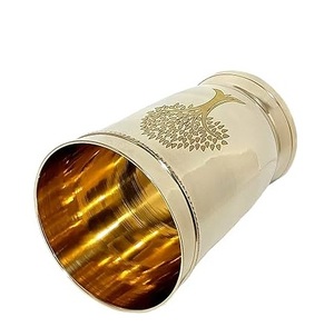 Vajilla de vidrio para beber grabada a mano, artículos de catering, acabado antiguo, vidrio de Metal de latón para Hotel, restaurante o uso doméstico - Product Image 3