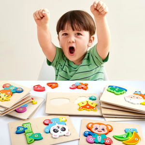 Montessori legno classico puzzle 3D 16 <span class=keywords><strong>stili</strong></span> 3D giochi di abbinamento animali 3D puzzle <span class=keywords><strong>educativi</strong></span> per bambini ragazzi e ragazze - Product Image 2