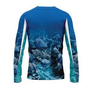 Camisas de pesca de alta calidad para hombres y mujeres/Camisas de pesca de cuello redondo de poliéster sublimado al por mayor para hombres - Product Image 2