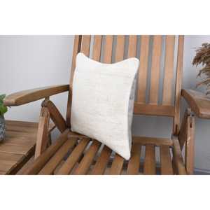 Beige Wool Rug 14x14 Inch Woven Vintage Patterned Rug Rustic/Primitive Style - Product Image 3