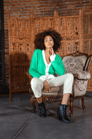Cárdigan de Punto Irmak Kerekli para Mujer, Cárdigan de Punto con Botones de Perla, Conjunto de Cárdigan de Punto, Chándal para Mujer, Informal, Holgado