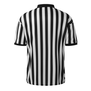 <b>Black</b> White Stripe Women's <b>Polo</b> Shirt Collared Referee Shirt Officials Jersey Halloween Costume Waitress Uniform - Product Image 2