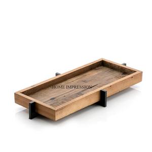 Plateau décoratif rond moderne de haute qualité, résistant à la chaleur, fait à la main, plaqué or, pour la maison, les restaurants, les mariages - Product Image 3