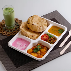 Assiettes jetables en bagasse de qualité supérieure, biodégradables, pour la restauration, les pique-niques, les fêtes et les plats à emporter - Product Image 1