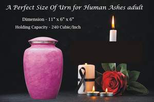 Adult Cremation Urns for Male/Female Funeral Urn for Human Ashes Decorative Urns for Ashes Large <b>Keepsake</b> <b>Box</b> (Pink) - Product Image 2