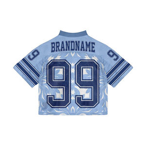 Camiseta de fútbol americano de alta calidad con uniforme transpirable de manga corta con número de nombre cosido personalizado característica de talla grande - Product Image 6