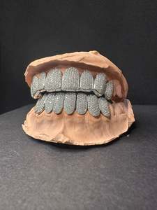 Custom Made 925 Sterling Silver Bust <b>Grillz</b> Moissanite Diamonds Gold Plated Teeth Hip Hop Style <b>Fine</b> Piercing Weddings Gifts - Product Image 3