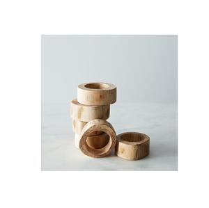 Anneaux de serviette en bois classiques conçus pour les tables à manger élégantes, les rassemblements festifs, les fêtes, les hôtels, les restaurants et les maisons - Product Image 4
