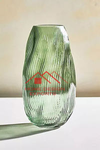 Venta caliente color de vidrio creativo patrón vertical transparente arte pequeño jarrón en adornos decorativos maceta de vidrio y jarrones - Product Image 3