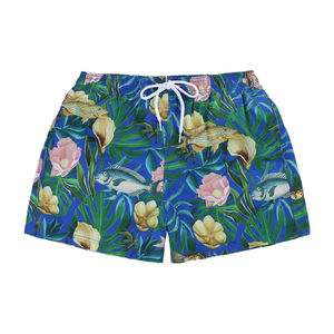 Pantalones cortos de baño estampados ecológicos para hombre, tela cómoda de secado rápido diseñada para vacaciones en Resort de playa y diversión acuática diaria - Product Image 2