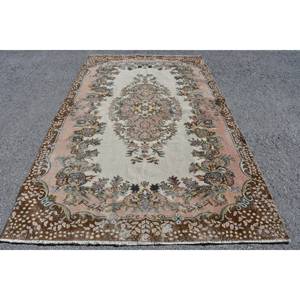 พรมตุรกีทำมือสีเบจสีน้ำตาลคลาสสิก5x9.5ft โถงทางเดินรูปสี่เหลี่ยมผืนผ้า/ทางเข้า/ข้างเตียงสำหรับห้องนั่งเล่นที่บ้าน - Product Image 1