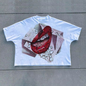 เสื้อยืดผู้ชายโอเวอร์ไซส์พิมพ์ลายดิจิตอลเสื้อยืดกราฟิกสะพายไหล่แบบย้อนยุค - Product Image 6