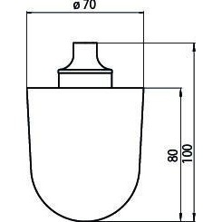 EC Universal <b>Brush</b> Head 13390 (M12) 70 Mm Black Cleaning <b>Brush</b> - Product Image 4