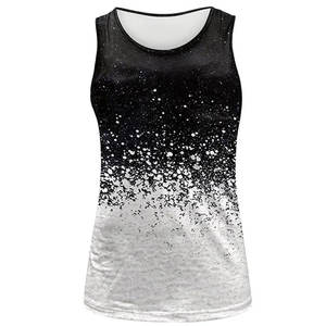 Débardeur de sport d'été imprimé pour homme, à séchage rapide, respirant, tricoté, pour la salle de sport, l'entraînement, décontracté, sans manches, design 100% - Product Image 1