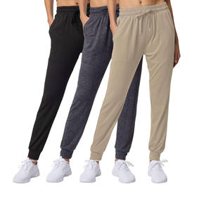 Pantalon de jogging ample personnalisé avec logo, taille haute, en molleton pour femme, respirant, style hip-hop avec décoration en dentelle pour l'hiver - Product Image 3
