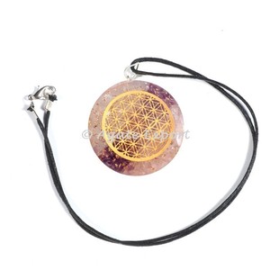 Guérison Doré Ovale Forme Naturelle Reiki Pierre Pendentifs Mascotte Style Fengshui - Product Image 5