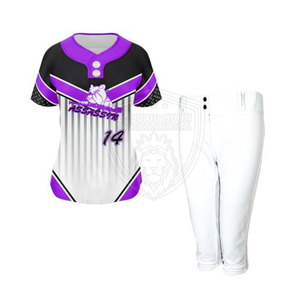 Maillot et pantalon de softball léger avec ceinture élastique pour un uniforme de softball sublimé personnalisé confortable - Product Image 6