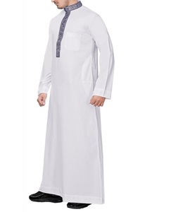 Hombres Thobe musulmán hombre vestido islámico con capucha oración hombres tela islámica vestido para hombres musulmán desgaste Guy Jubbah alta calidad - Product Image 4