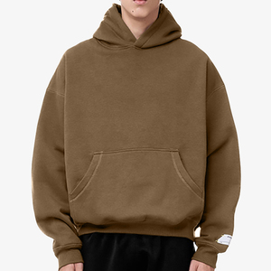 เสื้อฮู้ดดี้ผู้ชายทรงหลวม ผ้าฝ้ายวินเทจ ระบายอากาศได้ดี น้ำหนัก 380 กรัม เหมาะสำหรับฤดูหนาว สไตล์สตรีทแวร์ ขายส่ง - Product Image 1