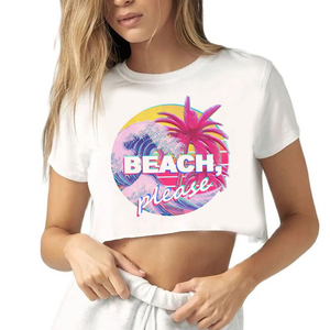 Top corto de verano para mujer, Top corto ajustado de verano con logotipo personalizado y pantalones de Yoga de cintura alta, Top corto de 2 piezas para mujer - Product Image 2