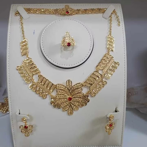 2024 Best Buy Ready 24K chapado en oro Vintage cobre indio moda joyería conjunto inspirado Comoras Mayotte Quick Classic Diamond - Product Image 1