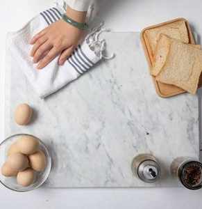 Planche à découper en marbre Calacatta Viola, élégante planche de service en pierre naturelle pour la cuisine, décoration de luxe, cadeau pour fromages et fruits - Product Image 2