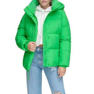 High Quality Men's Winter <b>Lightweight</b> Stand Collar Front Logo Puffer <b>Jacket</b> - Product Image 6