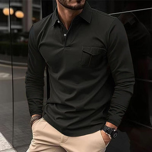 Camisa Casual de Manga Larga para Hombre, Nueva Colección de Invierno, Estilo Oficina, Cuello Clásico, Seda de Hielo, Secado Rápido y Transpirable - Product Image 3