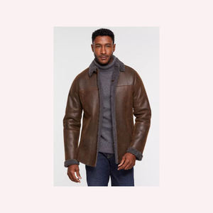 Motorcycle Leather Jacket Men Waterproof Windproof - Product Image 3