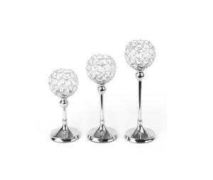 Bougeoir en cristal argenté de qualité unique, taille personnalisée de luxe, décor de salon de mariage indien en verre fabriqué - Product Image 1