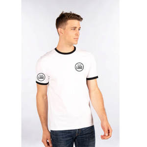 เสื้อยืดคอตตอนถักแบบริงเกอร์ สกรีนลายสไตล์วินเทจ ผลิตตามสั่ง ขายส่ง - Product Image 1