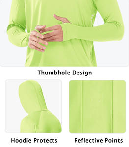 เสื้อฮู้ดสีมะนาวป้องกันแสงแดด/แขนยาว/น้ำหนักเบา/แห้งเร็ว/ป้องกันรังสียูวี/ระบายอากาศได้/กันน้ำ/กันลม/เสื้อฮู้ดตกปลา - Product Image 4
