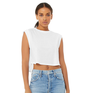 Gran oferta de camisetas recortadas informales de manga corta para mujer, ropa de calle de talla grande, novedad personalizable, camiseta recortada al por mayor - Product Image 4