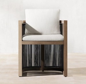 Đồ Nội Thất Ngoài Trời Phong Hóa Gỗ Tếch Bàn Ăn Mở Rộng Với Ghế Dây Dệt Bộ Bàn Ăn Hiên Gỗ Tếch Nguyên Khối - Product Image 3