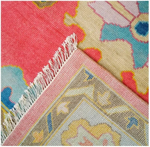 Tapis anciens en laine de luxe noués à la main 8x14 9x12 Multicolores Tapis de prière faits à la main pour la décoration intérieure CR29 - Product Image 2